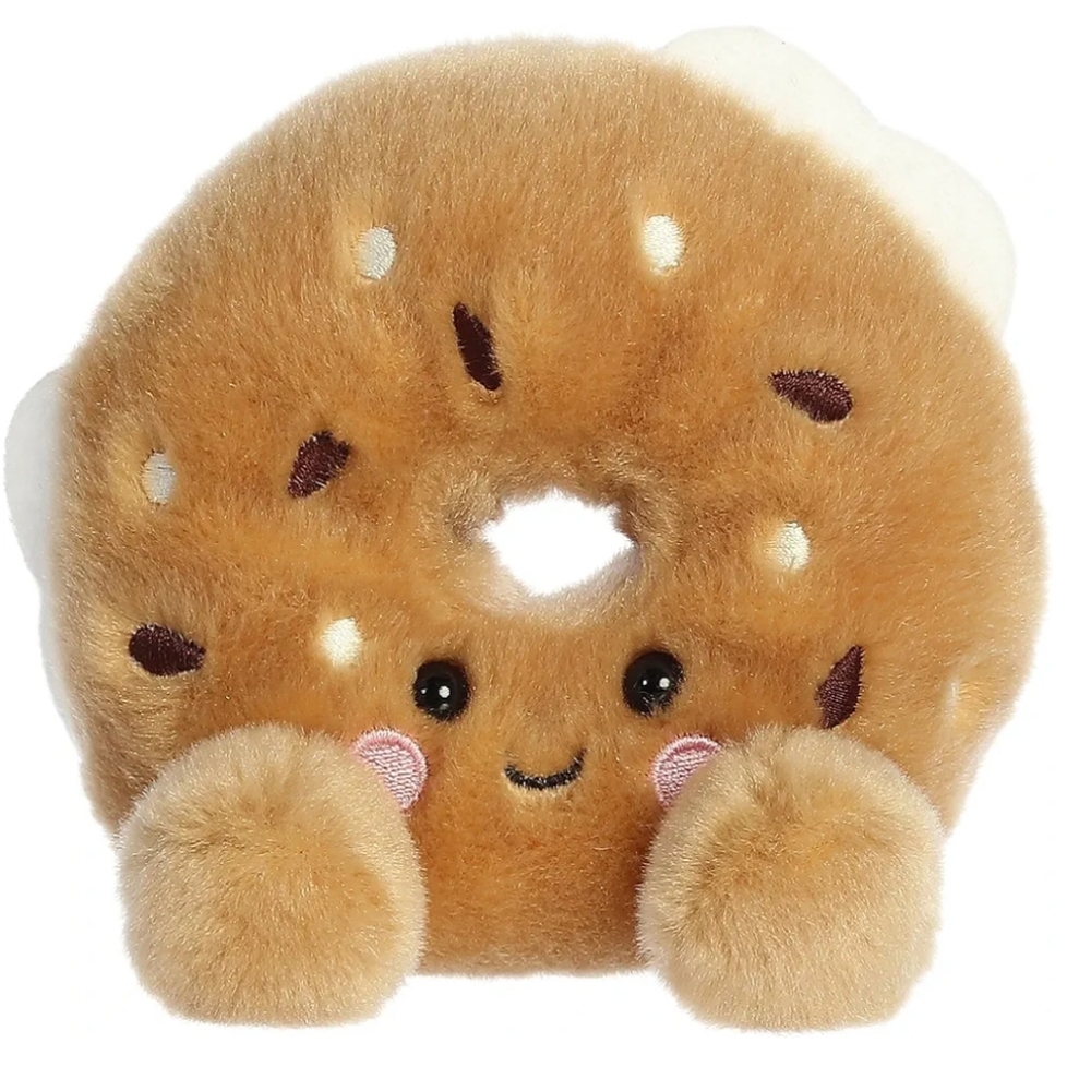 Kids Aurora Tony The Everything Bagel Palm Pal Plush 5" Stuffed Animal. NEW